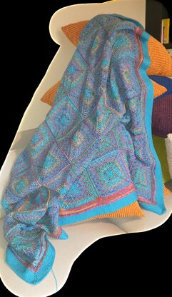 Mosaic Crochet Granny Square Blanket
