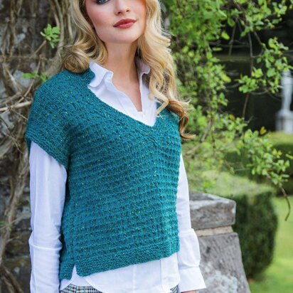 Renata Tank in Rico Fashion Modern Tweed Aran - R1906 - Downloadable PDF - knitting pattern