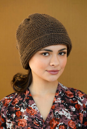 Simple Garter Hat in Lion Brand Fishermen's Wool - 90624AD