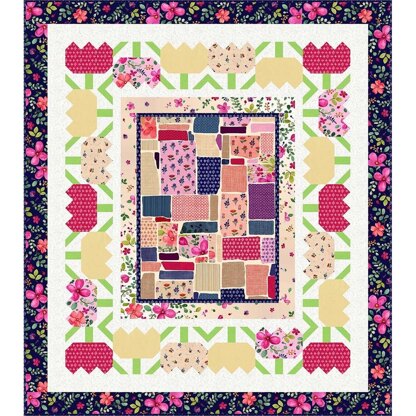 Michael Miller Fabrics Feng Shui Floral Quilt - Downloadable PDF