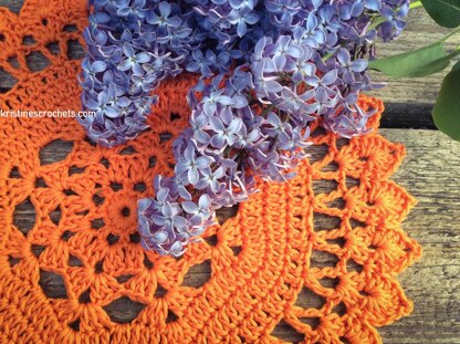 Tangerine Brilliance Doily Written Pattern