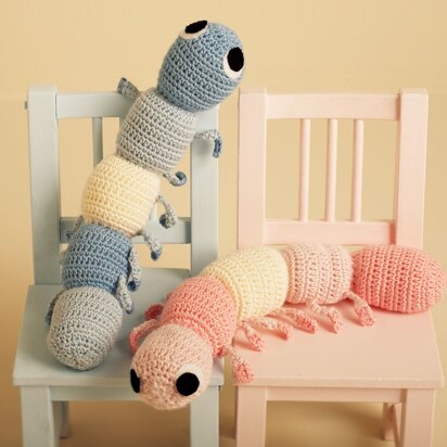 Cuddly Caterpillars in Bernat Handicrafter Cotton Solids