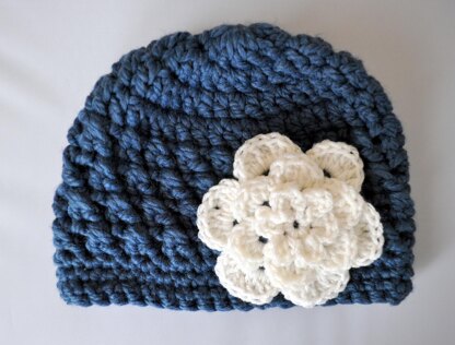 Classy Crochet Chunky Flowered Cloche