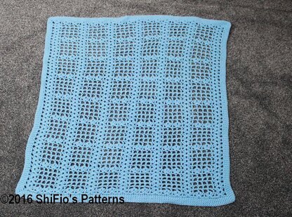 Crochet Patternbaby afghan, baby blanket UK & USA Terms #346