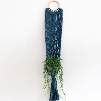 Hoooked DIY Macrame Kit Planthanger Bali Petrol