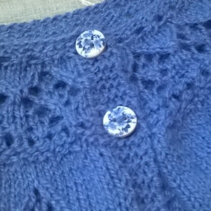 Bleuet Posy 8ply cardigan