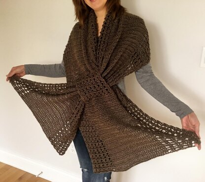 Crochet Wrap Pattern: Gorgeous Gathered Wrap