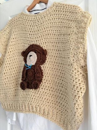 Teddy Bear Crochet Tank Top