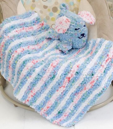 Baby Blankie & Puppy Pal in Red Heart Buttercup - LW2198