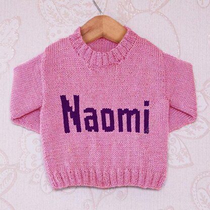 Intarsia - Naomi Moniker Chart - Childrens Sweater