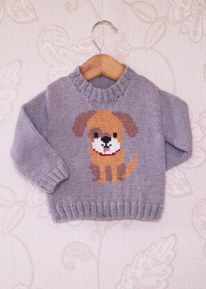 Intarsia - Doggy Chart - Childrens Sweater