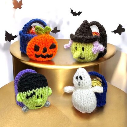 Halloween Sweet Baskets - Witch, Ghost, Pumpkin