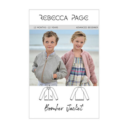 Rebecca Page Children's Bomber Jacket Sewing Pattern - Downloadable PDF