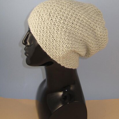 Chunky Unisex Double Moss Stitch Slouch Hat