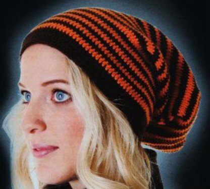 Striped Rasta Hat * Clouch Hat * Long and short styles *Crochet Pattern