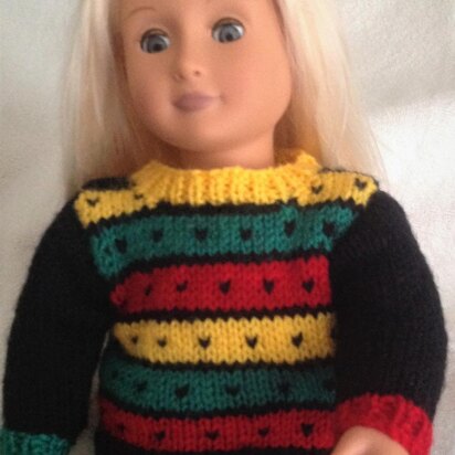 18 inch Dolls Dash and stripe Jumper