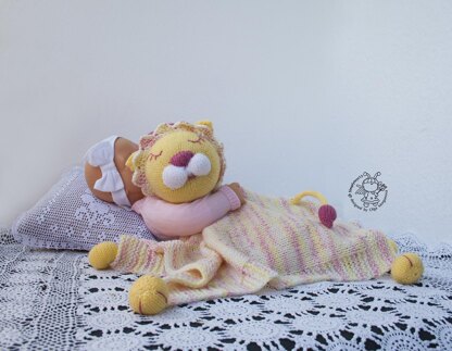 Lion Toy Baby Lace Blanket