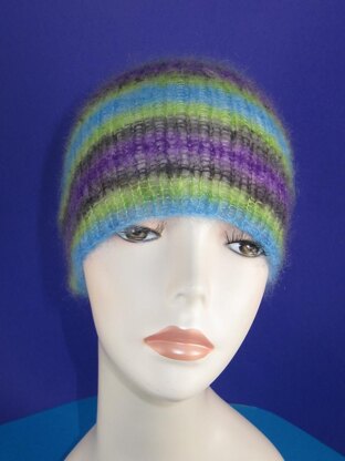 Angel Prints Mohair Rib Skullcap Hat