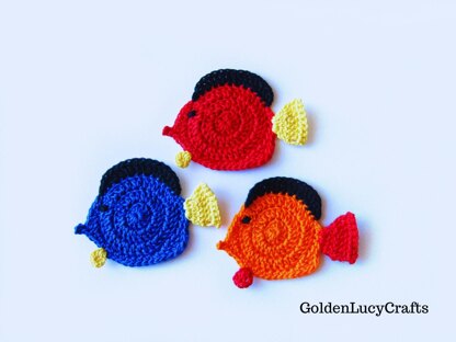 Colorful Tropical Fish Applique