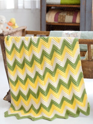 Caron Zigzag Crochet Blanket Pattern