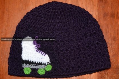 Crocheted Skate Applique: variations for roller or ice skate