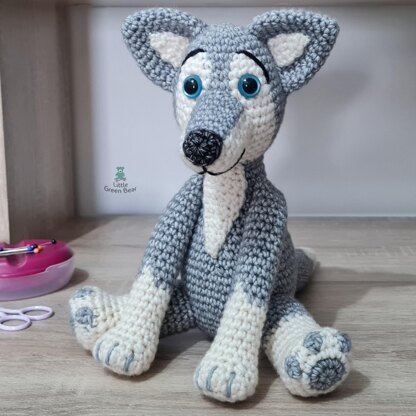 Wilbur the Wolf - UK Terminology - Amigurumi