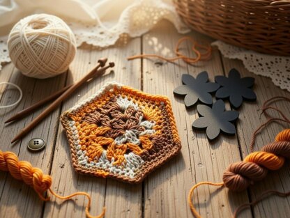 A Crochet Hexagon Motif Pattern + Video Tutorial