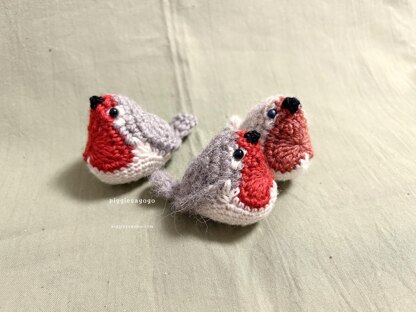 むねあかどり（ヨーロッパコマドリ）あみぐるみ / European robin amigurumi