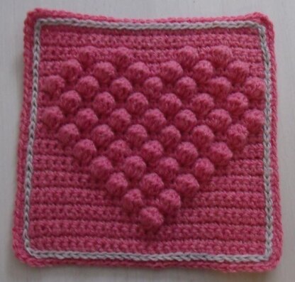 Blanket with Bobble Heart