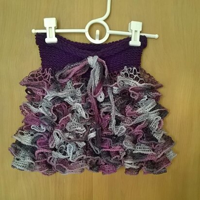 Toddler Loom Knit Ruffle Skirt