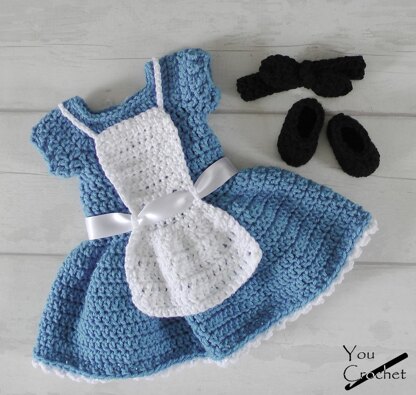 Crochet Alice in Wonderland Baby Dress