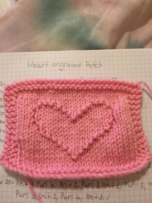 Cute Heart Engraved Patch Baby Blanket Pattern