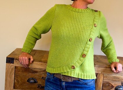 "Elena" - Sweater with button band