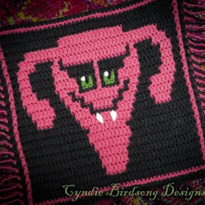 Overlay Mosaic Crochet Square - Vampire Uterus