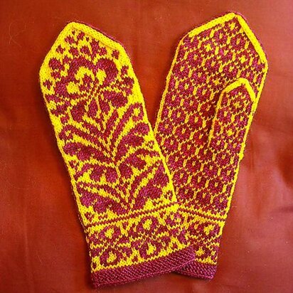 Khokhloma Mittens