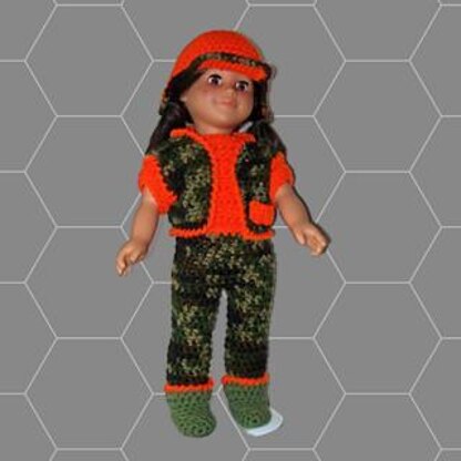 18" Hunting outfit for doll