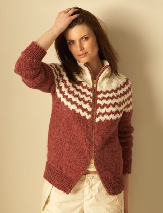 Top Down Alpaca Cardigan in Bernat Alpaca