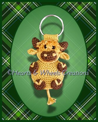 Mini Highland Cow Keychain
