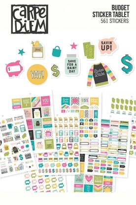 Carpe Diem A5 Planner Sticker Tablet - Budget, 561/Pkg