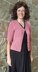 Maree Plus - Ladies plus size 8ply V neck lace cardigan with elbow length sleeves