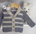 Baby - Child Stylish Cardigan with ribbed sleeves and collar P040