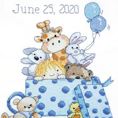 Design Works Boys Toys Stamped Cross Stitch Kit - 28 x 35cm