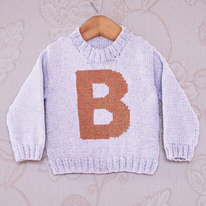 Intarsia - Letter B Chart - Childrens Sweater