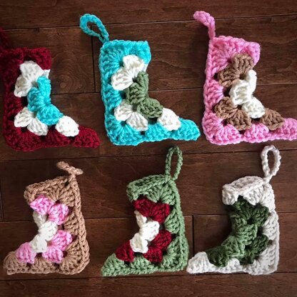 Granny Stocking Boot Ornament