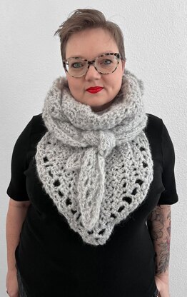 A Lana Grossa Piu Bella Pattern - Shawl with Stripes (PDF File)