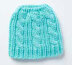 Twist Stitch Messy Bun Crochet Hat in Caron Simply Soft - Downloadable PDF