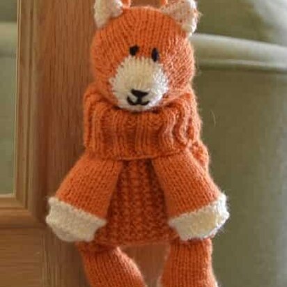 Fox Baggles Gift Bag - knitting pattern