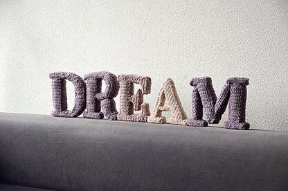 DREAM 3D Letters Crochet Patter