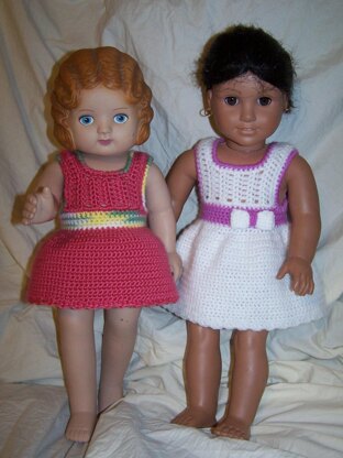 Scalloped Edge Dress Fits American Girl