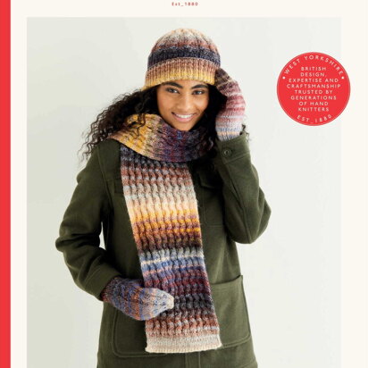 Sirdar 10294 Serpent Cable Hat, Scarf & Mitts in Jewelspun PDF